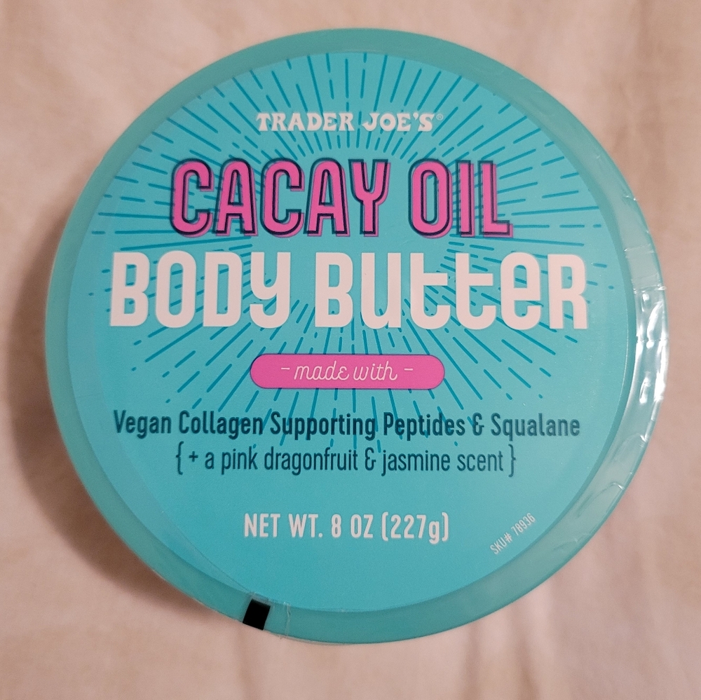 Brand New in Packaging Trader Joe’s Cacay Oil Body Butter Dragonfruit Jasmine
